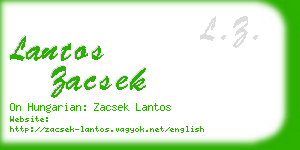 lantos zacsek business card